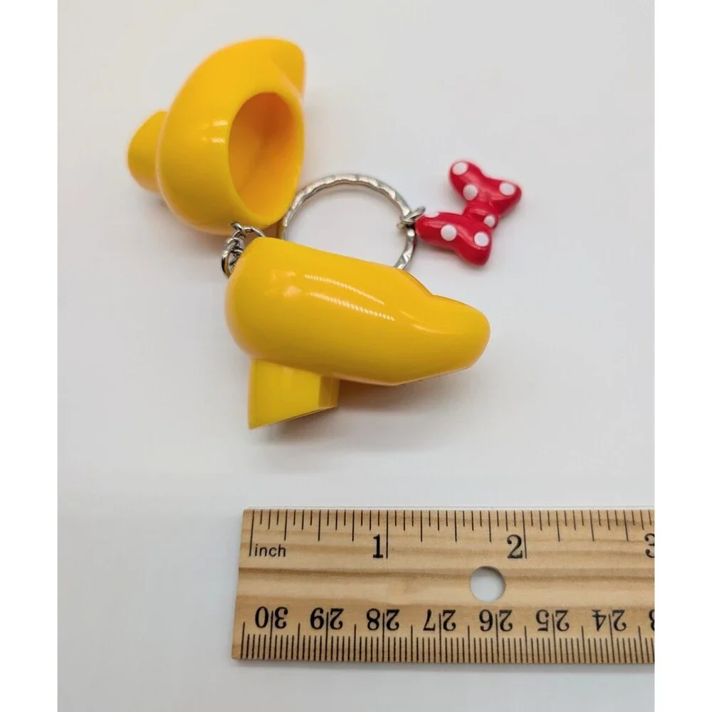 Disney Minnie Mouse Keychain Key Ring Dangling Shoes & Bow